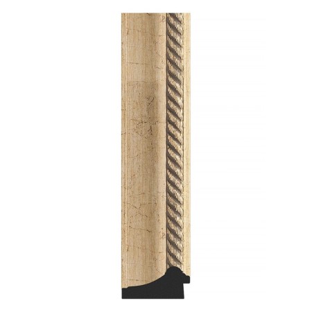 Mirror in the baguette frame, aged silver with weaving 70 mm, 58x73 cm-2