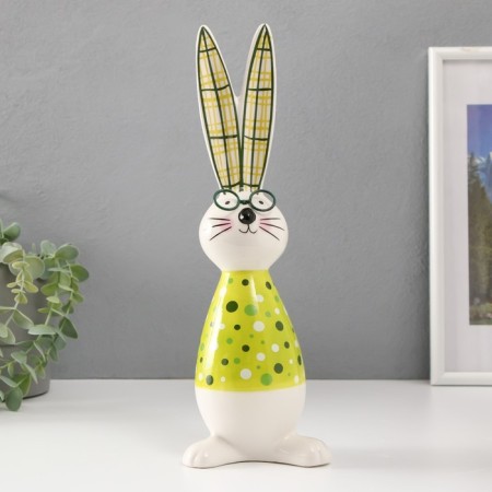 Souvenir Ceramics "Bunning Bunny, peas shirt" yellow-green 10x7.5x30.5 cm