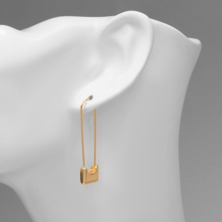 Earrings Metal "Pins" classic, color gold-2