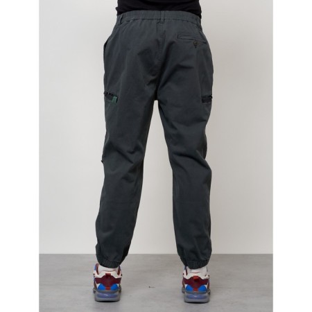 Cargo jeans men, size 46-48, dark gray color-7