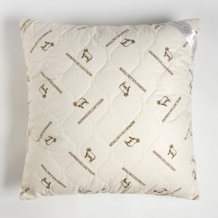Pillow "Ethel", footing - sheep wool, 70x70 cm, tick-5