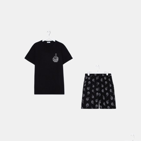 Pajama men's kaftan "f*ck you" R.50, black-6