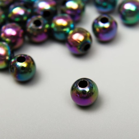 Beads for creativity plastic "gasoline" set 20 grams 0.8x0.8 cm