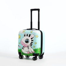 Small 18 suitcase, lightning department, 4 wheels, turquoise color