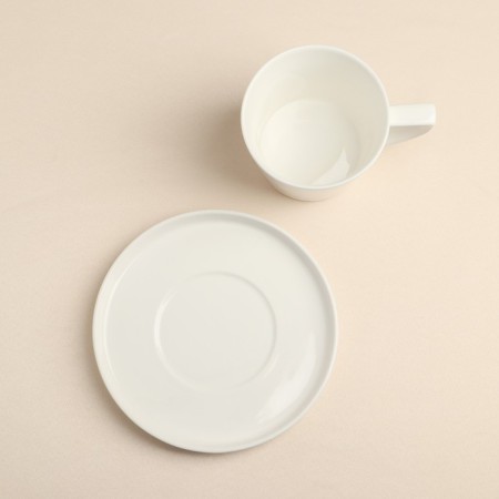 Tea couple "Sola", 260 ml, white, porcelain-3