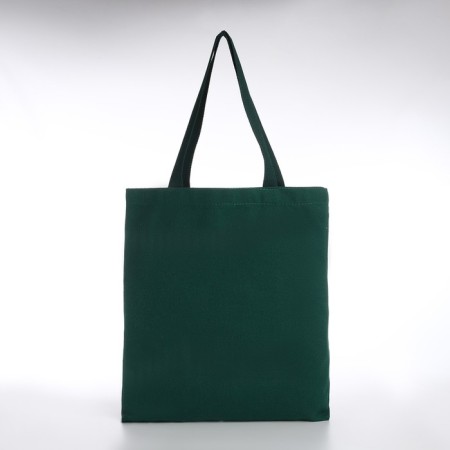 Hooper bag without fastening, from textiles, green/white color-1