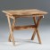 Folding table, burned, 80 × 80 × 70 cm