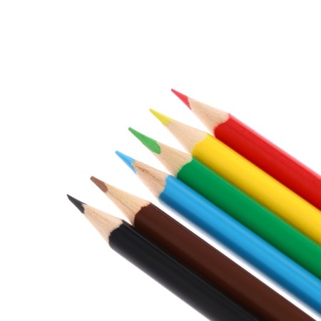 Pencils of 6 colors "Princess", wooden, triangular body, in a cardboard box-6