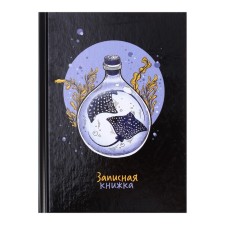 Записная книжка 105 х 140, 64 листов, "Скаты", твердая обложка, глянцевая ламинация, сшивной, белый блок