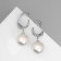 Earrings with pearls "bead" large, silver color