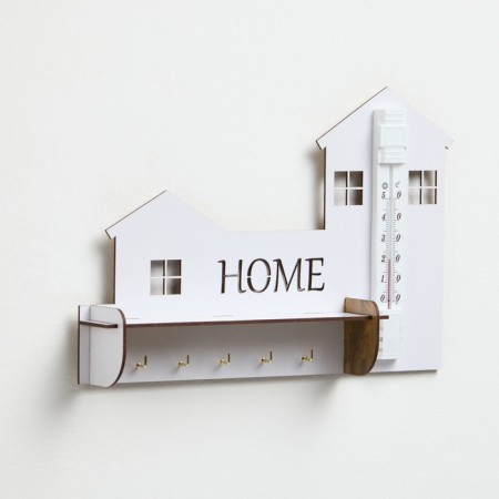 Key on the wall Home, with thermometer-2