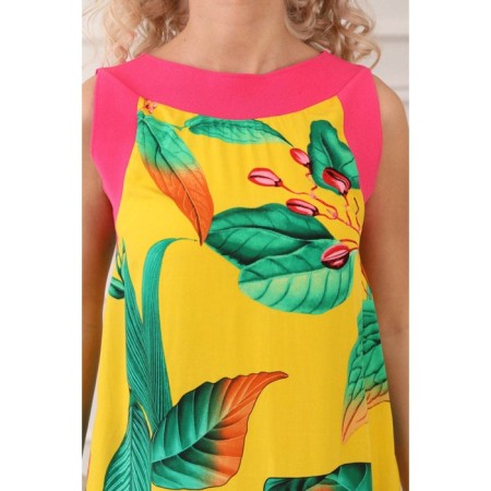 Women's dress, size 50, yellow color-9