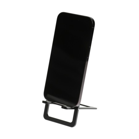 Phone stand, folding, metal, rubberized, black-3