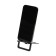 Phone stand, folding, metal, rubberized, black