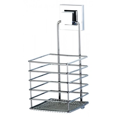 Multifunctional shelf for the kitchen and bathroom EF073 11x13x23 cm self -adhesive, chrome