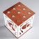 Kashpo wooden 15 × 15 × 15 cm with 9 flasks "Two hearts", sealy white give beautifully