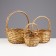 A set of baskets, 3 pcs, 25 × 12/29 cm, 21 × 10/25 cm, 17 × 9/20 cm, willow