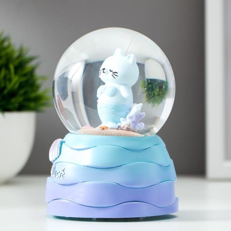 Souvenir polystone water ball light, music "Kotorusalka" d = 8 cm mix 12x8.5x8.5 cm-7