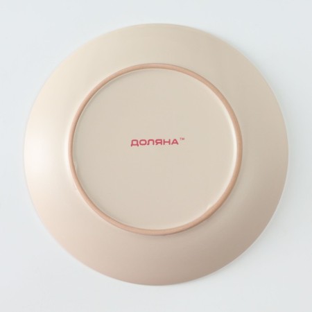 Board ceramic dessert shade "Pastel", D = 19 cm, Cream-brown color-3