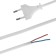 A network cord with a fork, 1.5 m, SHVVP 2 x 0.5 mm2, white