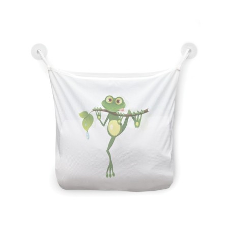 Organizer in the bath on the suction cups "Ancient Frog", for storing toys and trifles, size 33x39 cm-2