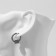 Piercing in the ear "Ring" Cube, d = 12 mm, color silver