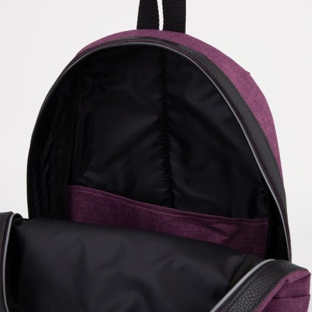 A backpack with a zipper, "saxi", outer pocket, lilac color-7