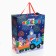 New Year. Gift package, 40x49x19 cm, blue tractor