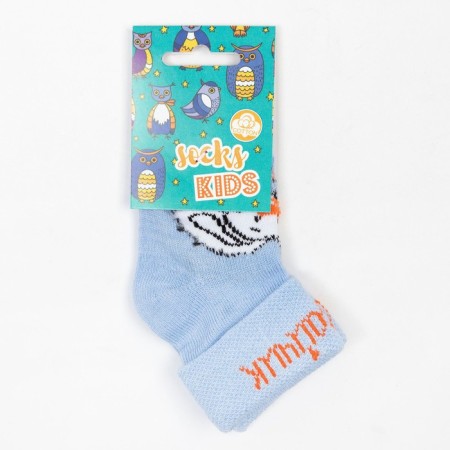 Socks children's bunny, blue color, size 7-8-3