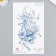 Tattoo on the body blue "Deer in lines" 18x11 cm