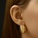 Earrings Metal "Chord" oval, waves, color gold