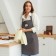 Apron Ethel Eco Light Grey, 60x70cm, 100% flax, 245 g/m2