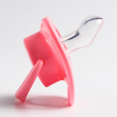 Orthodontic dummy nipple, silicone, 6+, with a cap in a container, color mix-2