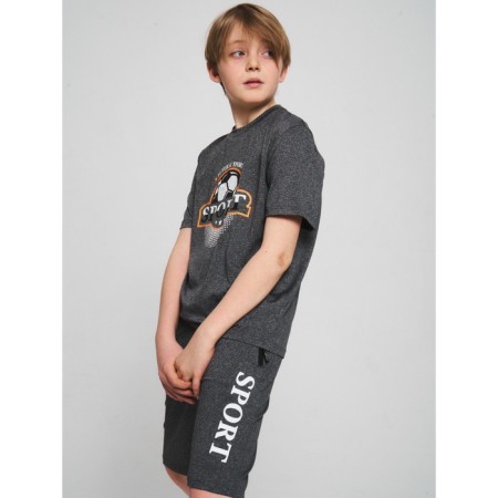 Sports suit for a boy, height 146 cm, gray color-6
