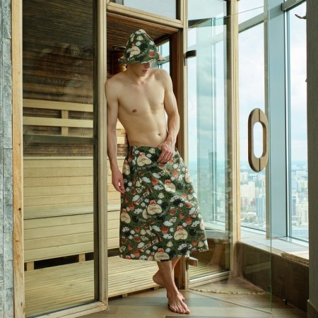 Set for the Ethel Sauna "General Bank" Kilt 75*144 cm + hat, waffle 200g/m2, 100% HL