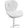 Baric stool Trio metal/eco -leather, chrome/white 48x52x86 cm