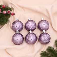 Set of balls plastic D-6 cm, 6 pcs 