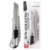 Chancellery knife 18mm, metallic, autofixer, zinc-alloy, top