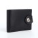 Men's purse on a magnet, a department for cards, coins, black color