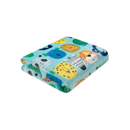 Jungle blanket, size 150x200 cm, blue color-1