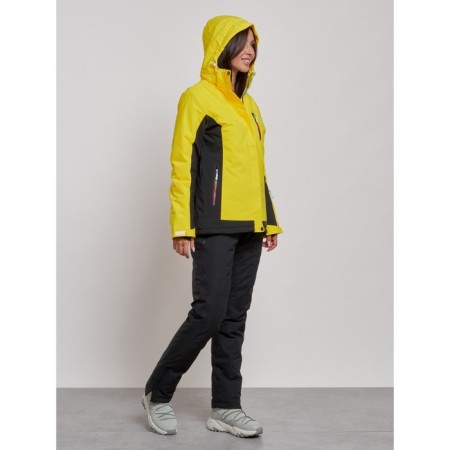 Ski costume female winter, size 42, yellow color-6