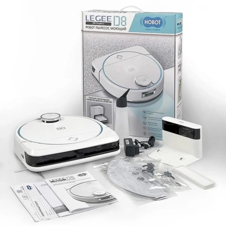 Hobot Legee-D8, 20 watts, dry/wet cleaning, 0.5/0.34 l, white and blue-6