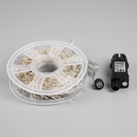Girland "Mishura" 50 m Rosa, IP44, silver thread, 1500 LED, 8 modes, glow warm white, 36 V-2