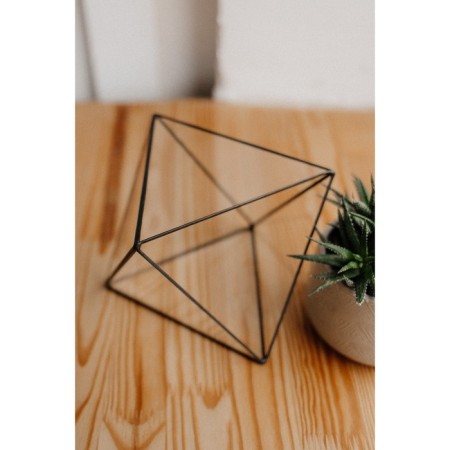 Florarium "Octahedron 15", black seams-6