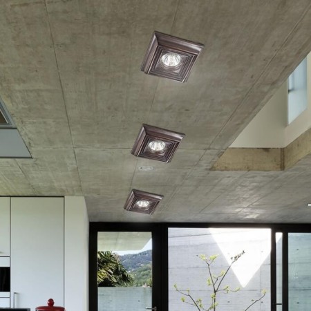 Built -in lamp Novotech, 50 W, Gx5.3, 12 V, 65x65 mm, d = 65 mm, color Venge-2