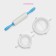 A set for modeling dumplings of the Dolyan, 3 objects, forms D = 7.5 and 10 cm, rolling pin mix