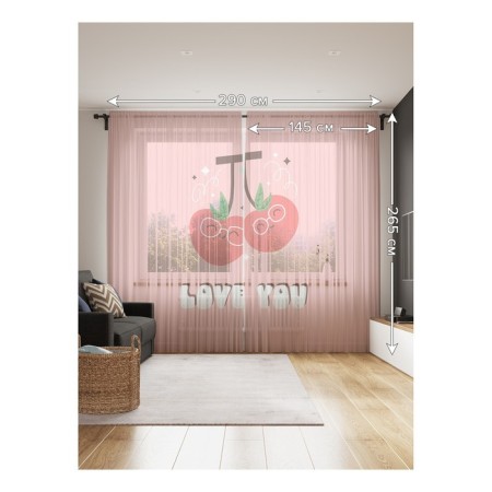 Photo "Cherry Love", size 145x265 cm, 2 pcs-1