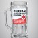 Glass beer mug "First alcohol help", 500ml