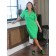 Women's dress "Cat in style", size 46, green color