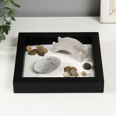 Garden of Zen Stones "Stone Bridge" Sand 16.5x16.5x4 cm-1